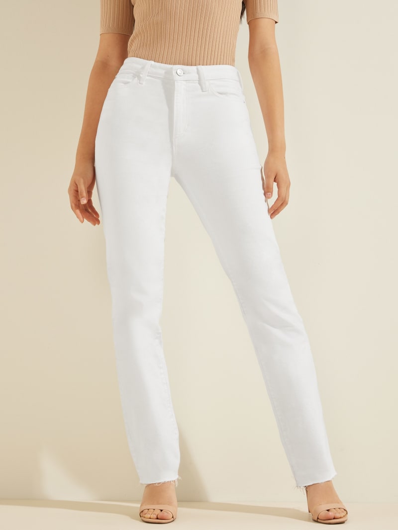 Guess 1981 Straight Women's Pants White | 7390-YCJME