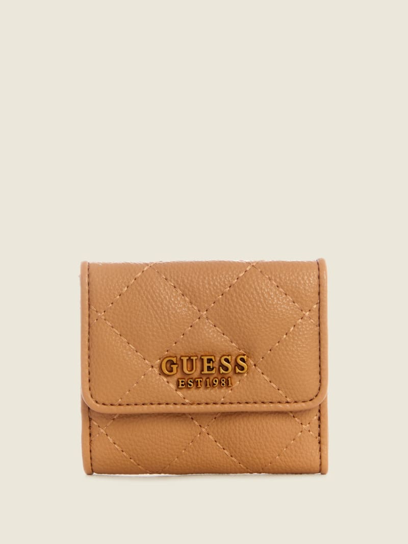 Guess Abey Card & Coin Purse Women's Wallets Beige | 1645-SZUPM