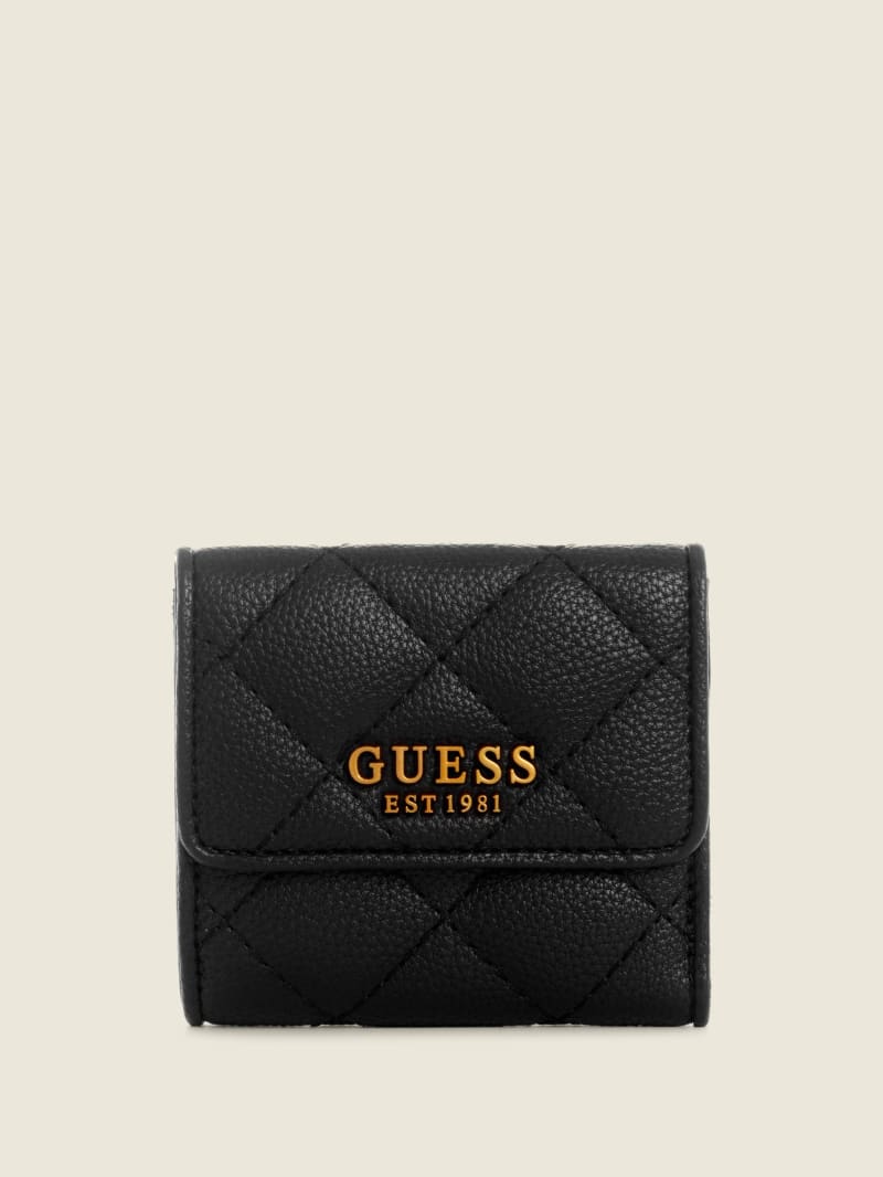 Guess Abey Card & Coin Purse Women's Wallets Black | 3045-ATMRQ