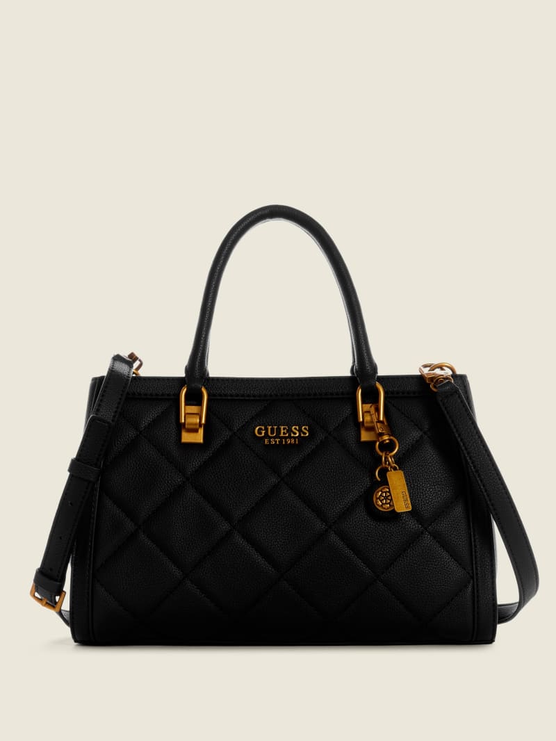 Guess Abey Elite Girlfriend Women's Satchel Bags Black | 2097-QUXAI