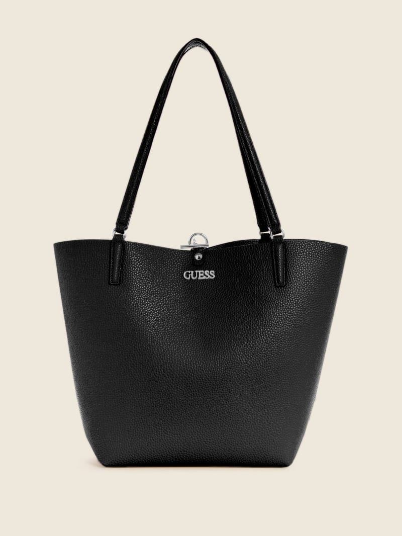 Guess Alby Toggle Women's Tote Bags Black | 0397-QMOXB