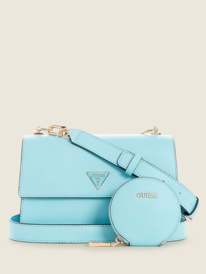 Guess Alexie Flap Women's Crossbody Bags Turquoise | 0654-HSZDF