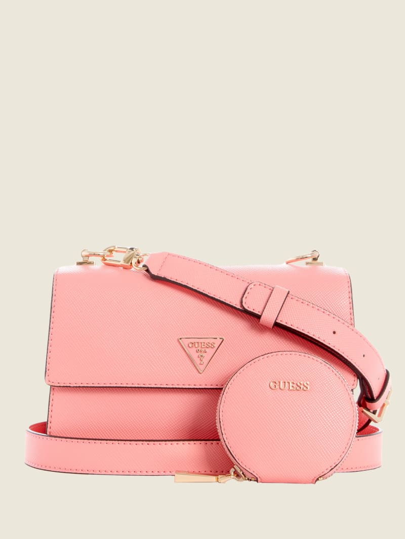 Guess Alexie Flap Women's Crossbody Bags Pink | 7452-LQARK