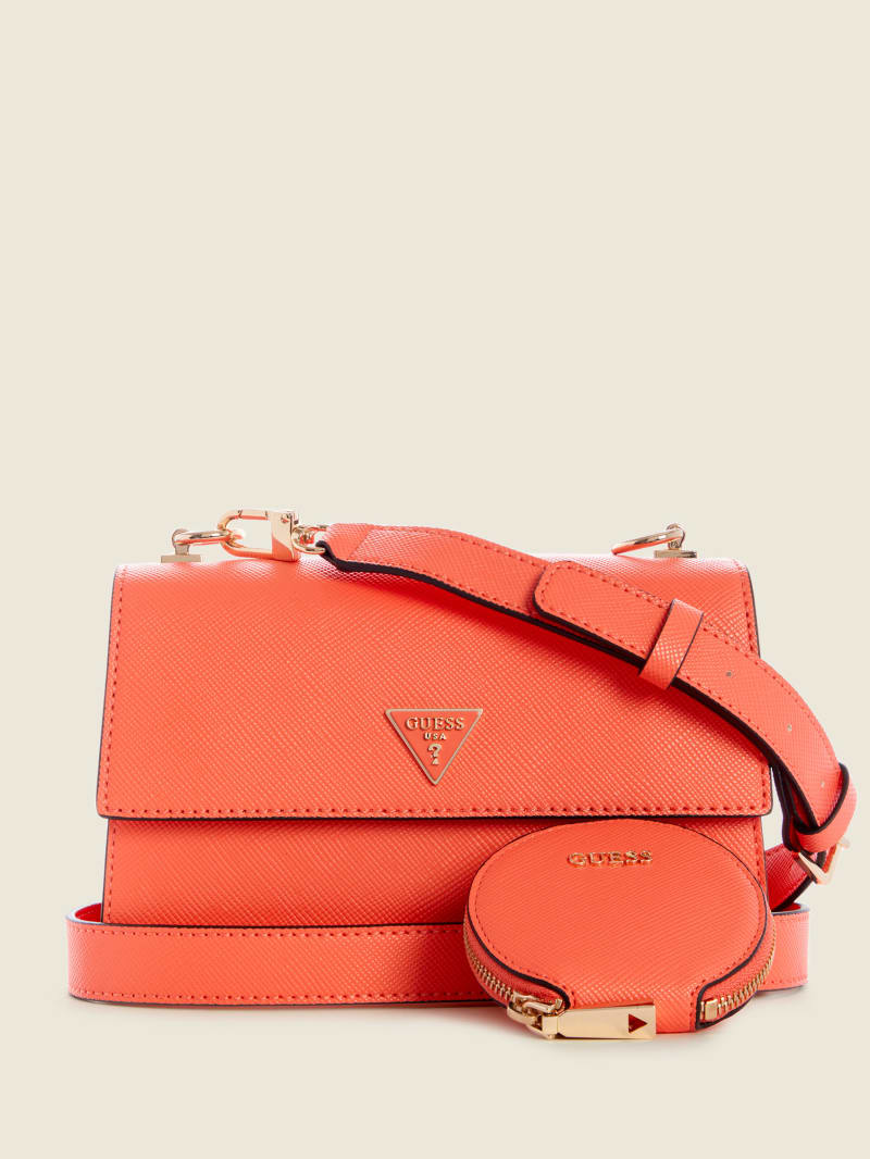 Guess Alexie Flap Women's Crossbody Bags Coral | 8469-LXRZE