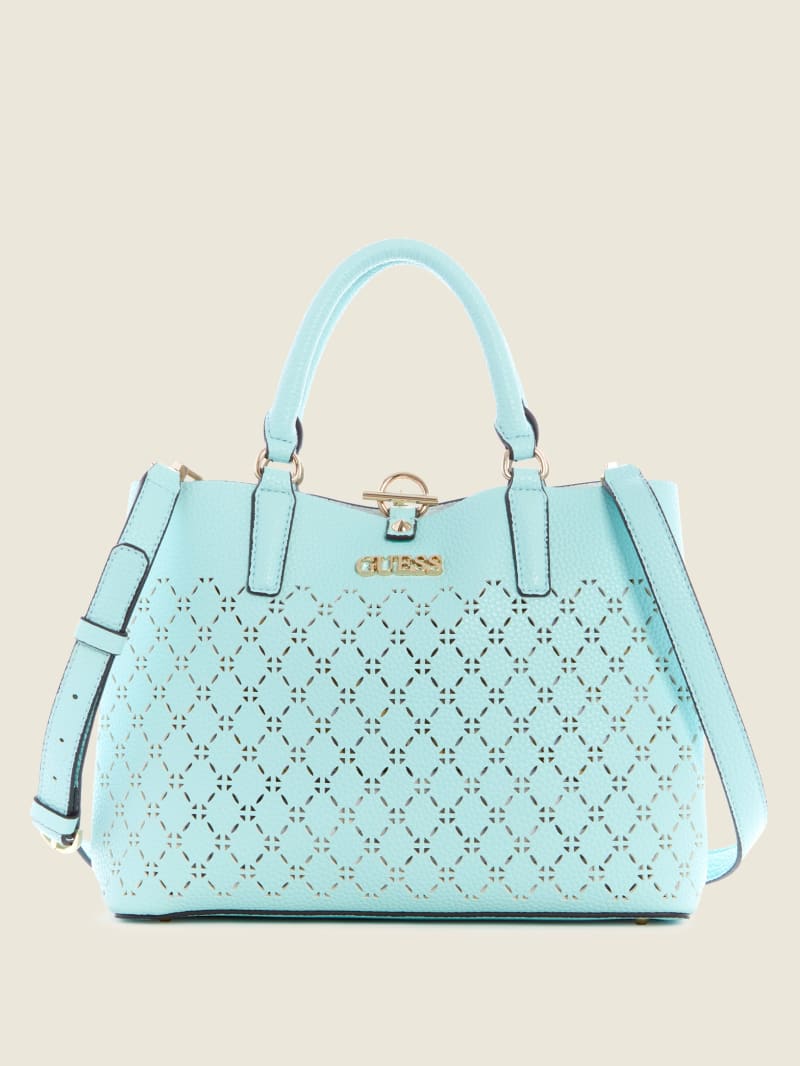 Guess Amara Girlfriend Women's Satchel Bags Turquoise | 9407-THSPL