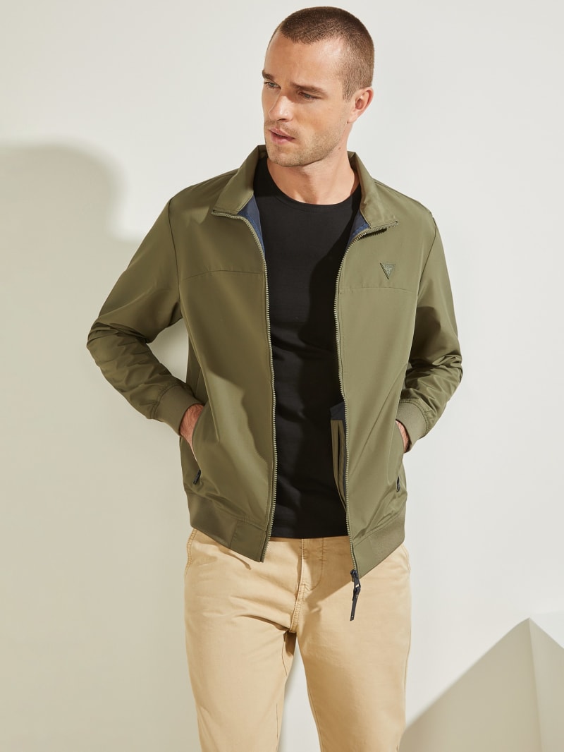 Guess Amos Flight Men's Jackets Olive | 3896-UEIAW