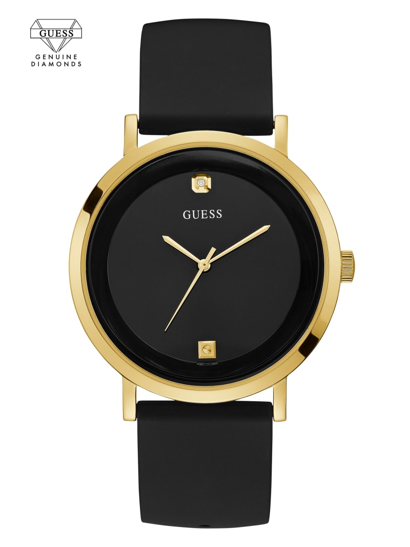 Guess And Gold-Tone Analog Men's Watches Black | 4352-WOIBN