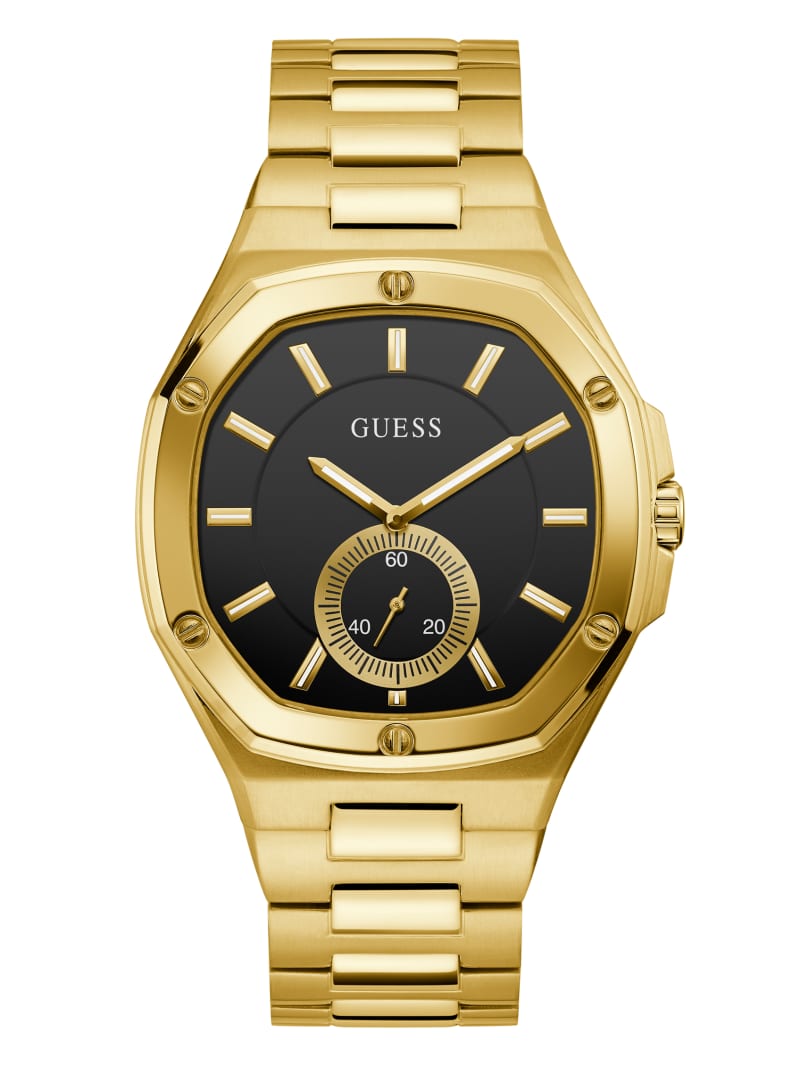 Guess And Gold-Tone Analog Men's Watches Gold | 7614-HWRKG