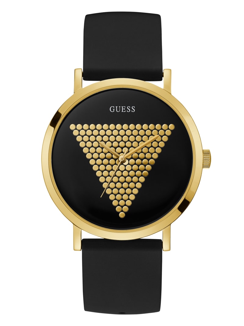 Guess And Gold-Tone Analog Men's Watches Black | 8205-DHNBI