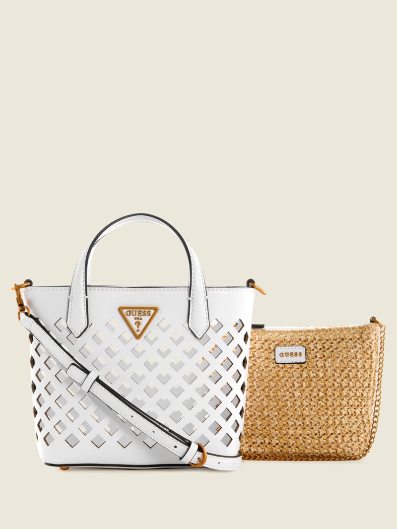 Guess Aqua Women's Mini Bag White | 4039-ETFAQ