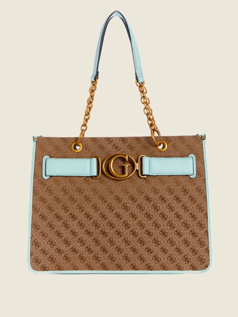 Guess Aviana Women's Tote Bags Brown | 9567-TCIJQ