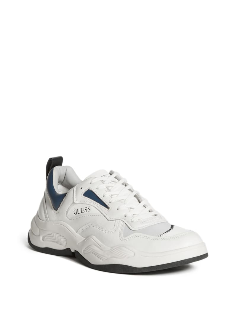 Guess Bassano Dad Men's Sneakers White | 9843-XUGLB