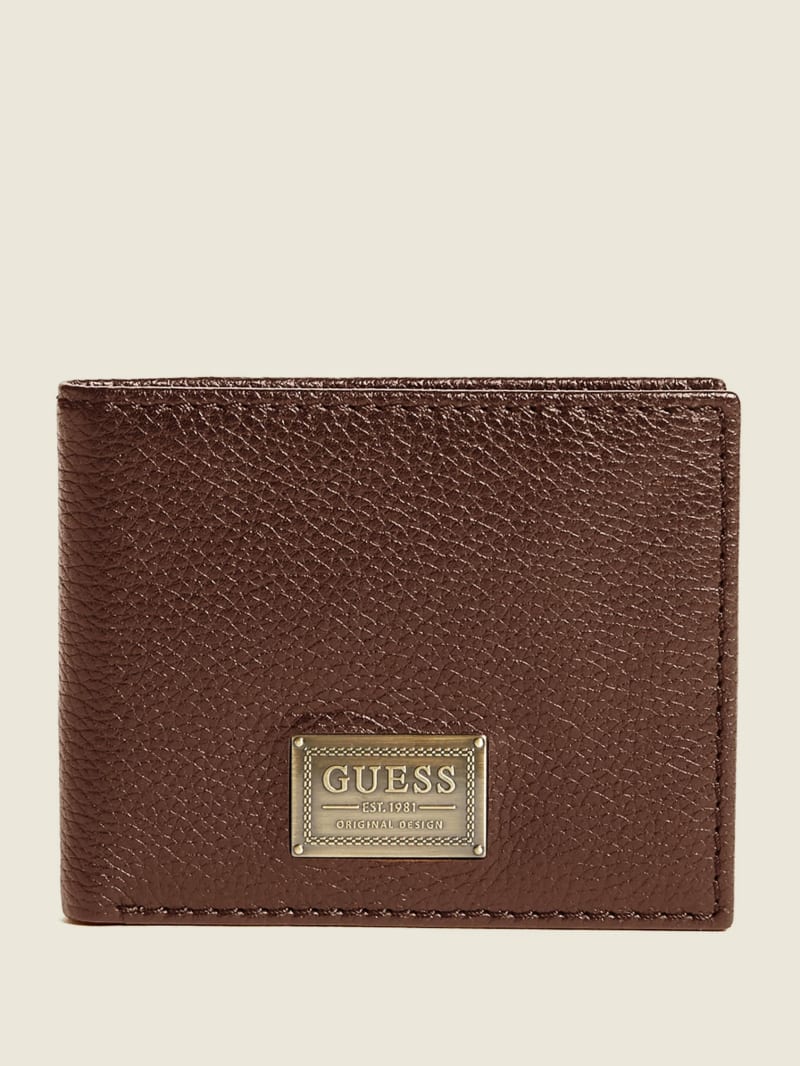 Guess Bishop Bifold Men's Bags Brown | 1267-GQDZS