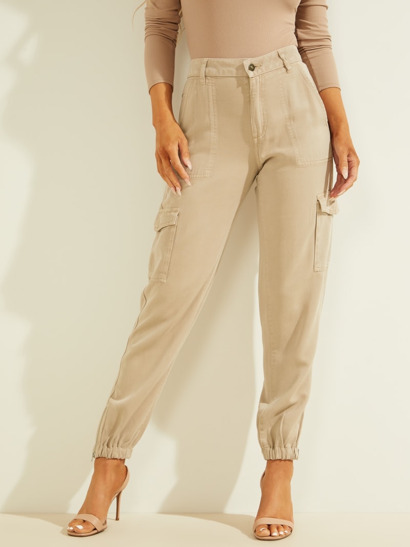 Guess Bowie Chino Cargos Women's Pants Beige | 1462-AVGHZ