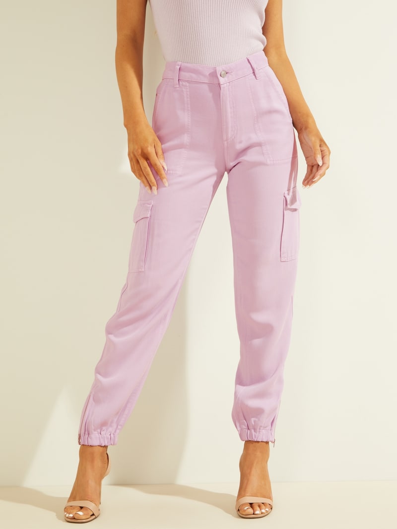 Guess Bowie Chino Cargos Women's Pants Purple | 1509-HSLPE