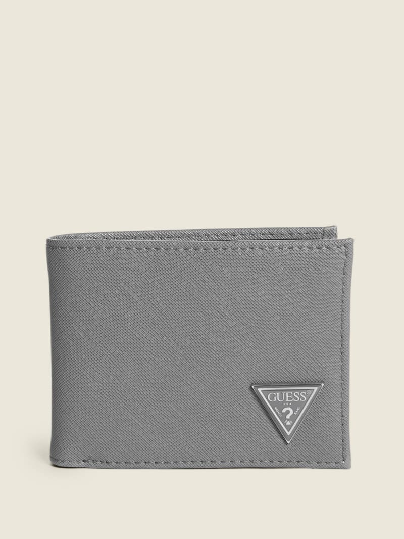 Guess Certosa Leather Billfold Men's Bags Grey | 3268-KWOPJ