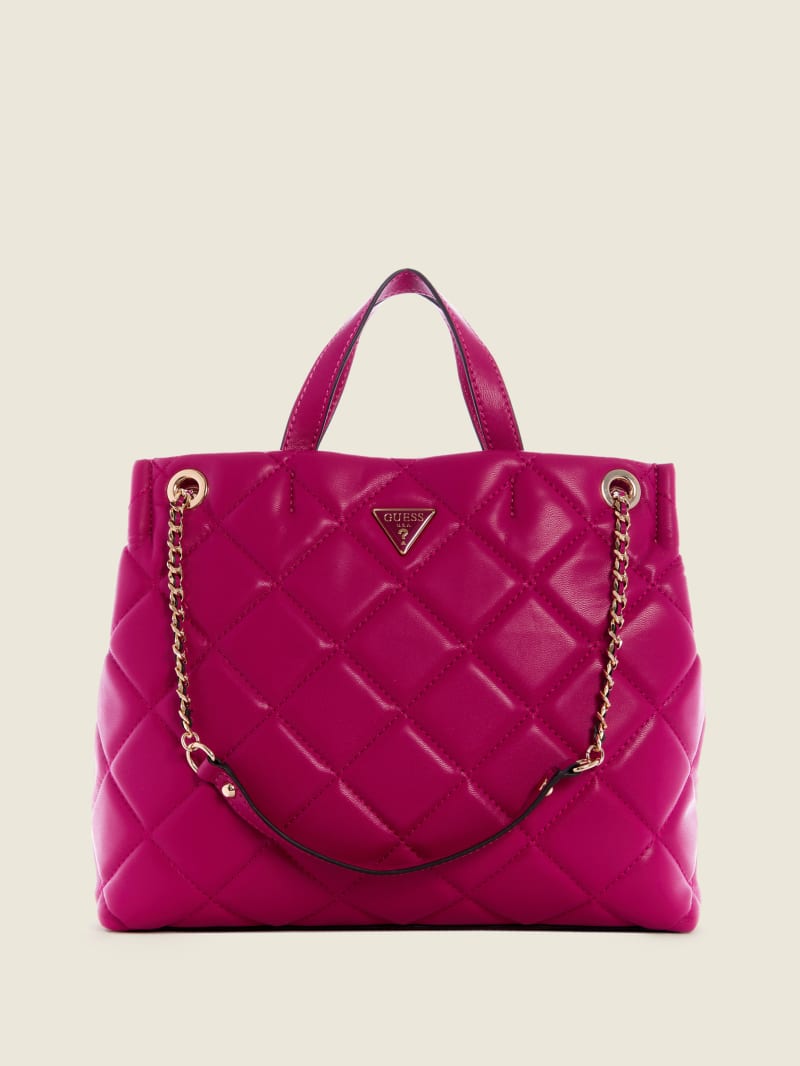 Guess Cessily Girlfriend Women's Tote Bags Fuchsia | 5291-CHWYZ