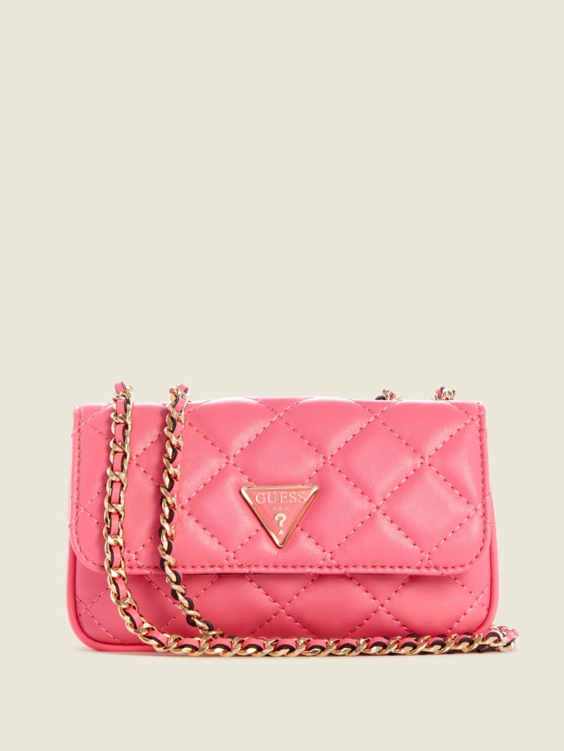 Guess Cessily Quilted Convertible Women's Mini Bag Wash | 1274-FHYRU