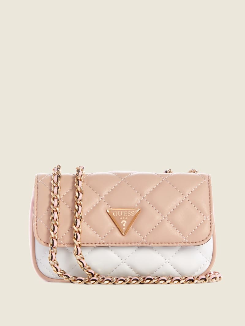 Guess Cessily Quilted Convertible Women's Mini Bag Pink | 9056-LCTYA