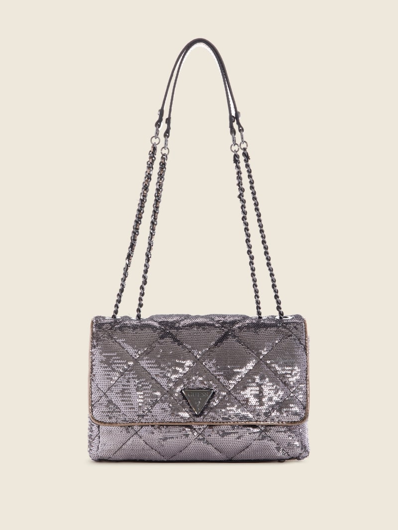 Guess Cessily Sequins Convertible Women's Crossbody Bags Grey | 2468-HKLZG