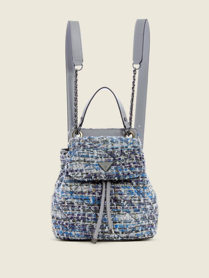 Guess Cessily Tweed Convertible Women's Backpacks Wash | 2460-OGAET