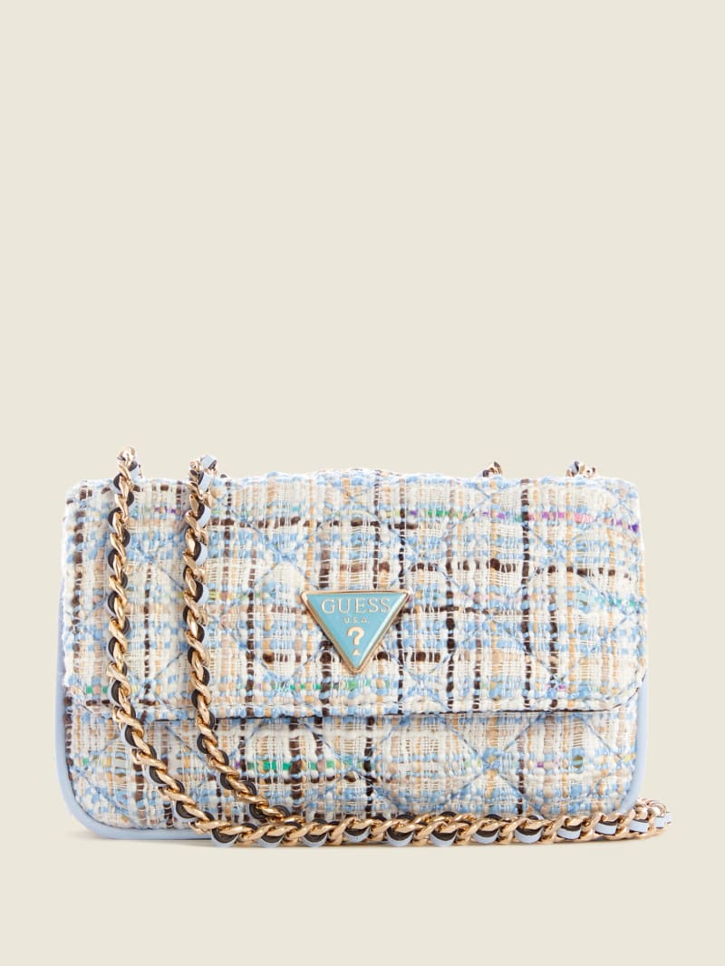 Guess Cessily Tweed Micro Women's Mini Bag Blue | 2831-SQNOC