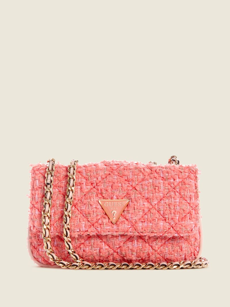 Guess Cessily Tweed Micro Women's Mini Bag Coral | 6481-TYJBP