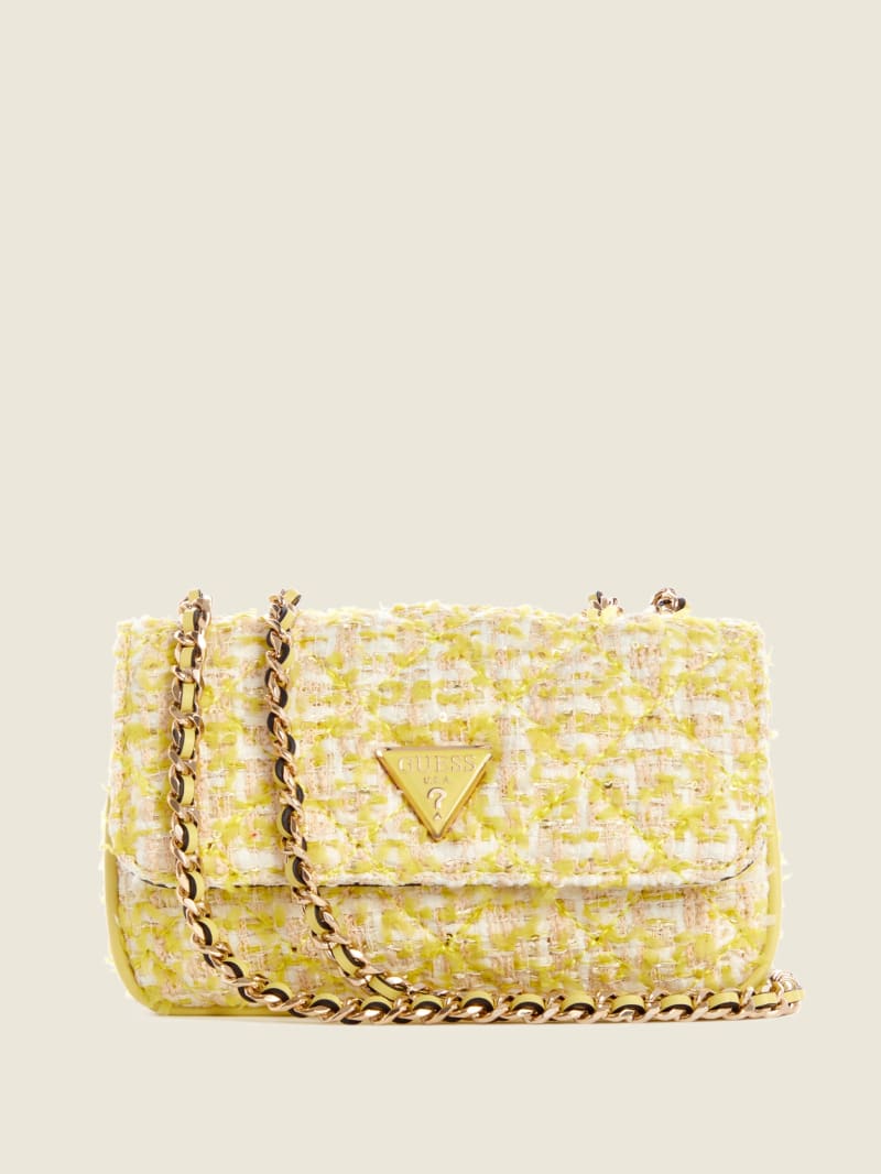 Guess Cessily Tweed Micro Women's Mini Bag Light Gold | 6519-TMPSE