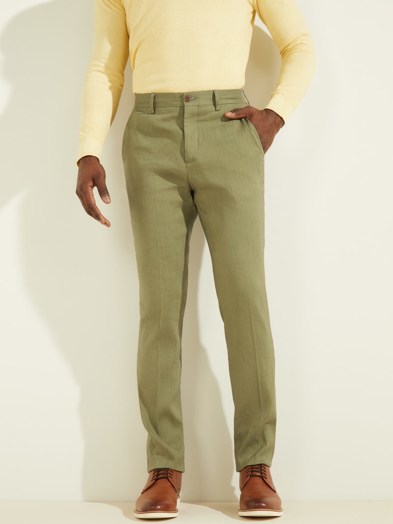 Guess Classic Chino Men's Pants Green | 6093-LWDGS