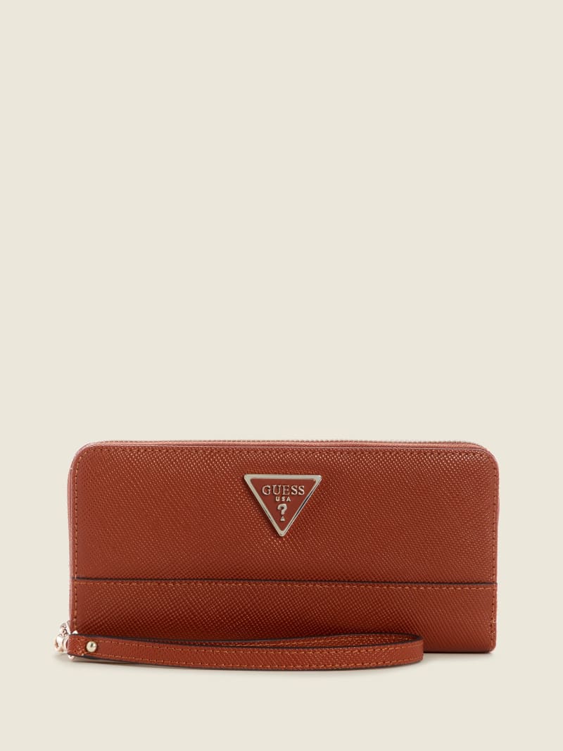 Guess Cordelia Zip-Around Women's Wallets Brown | 8912-FONZQ