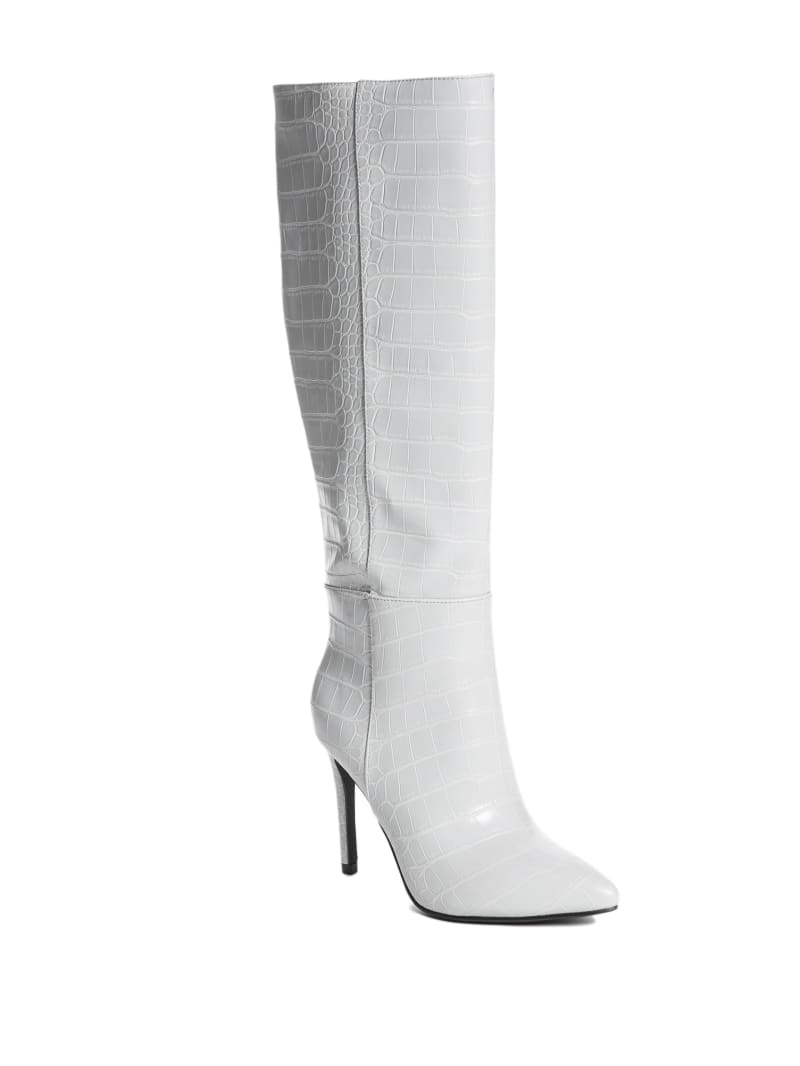 Guess Croc Knee-High Women's Boots Grey | 9768-NXBVU