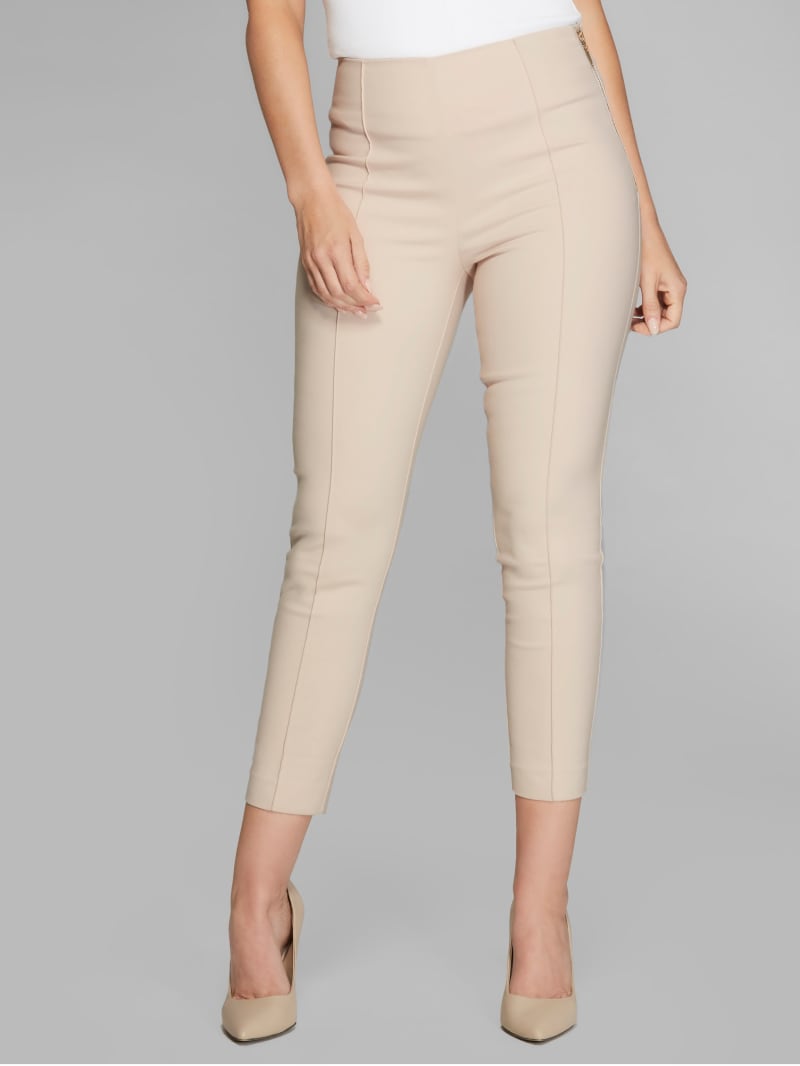 Guess Cropped Candi Women's Pants Beige | 1493-EZCBO