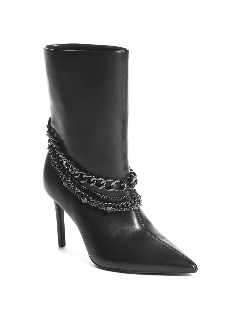 Guess Dasilde Chain Women's Boots Black | 2609-WHTVL