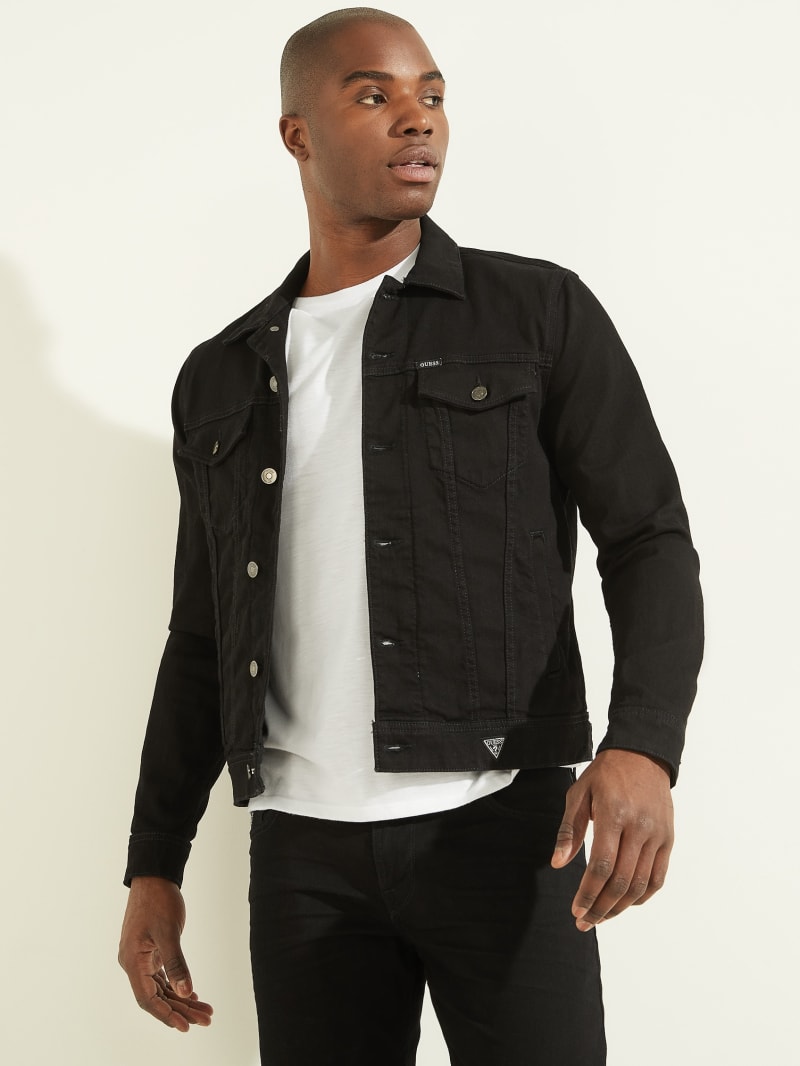 Guess Dillon Denim Men's Jackets Black | 8904-CWIMK