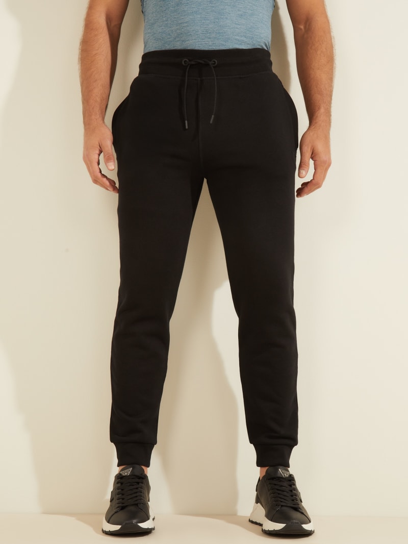 Guess Eco Aldwin Logos Men's Pants Black | 7283-FLGPK