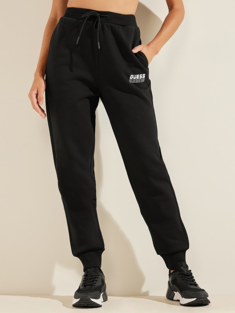 Guess Eco Alisha Logo Joggers Women's Pants Black | 5826-IJTCS