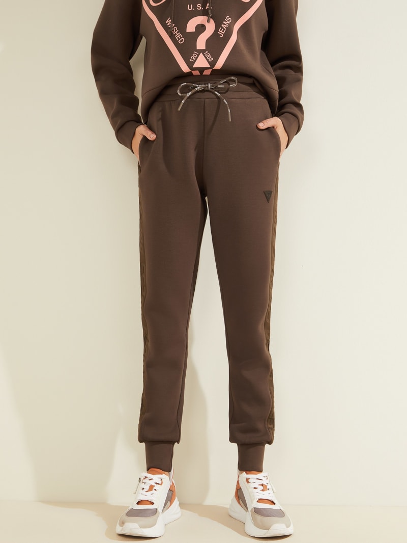 Guess Eco Allie Scuba Joggers Women's Pants Chocolate | 4108-RAXEC