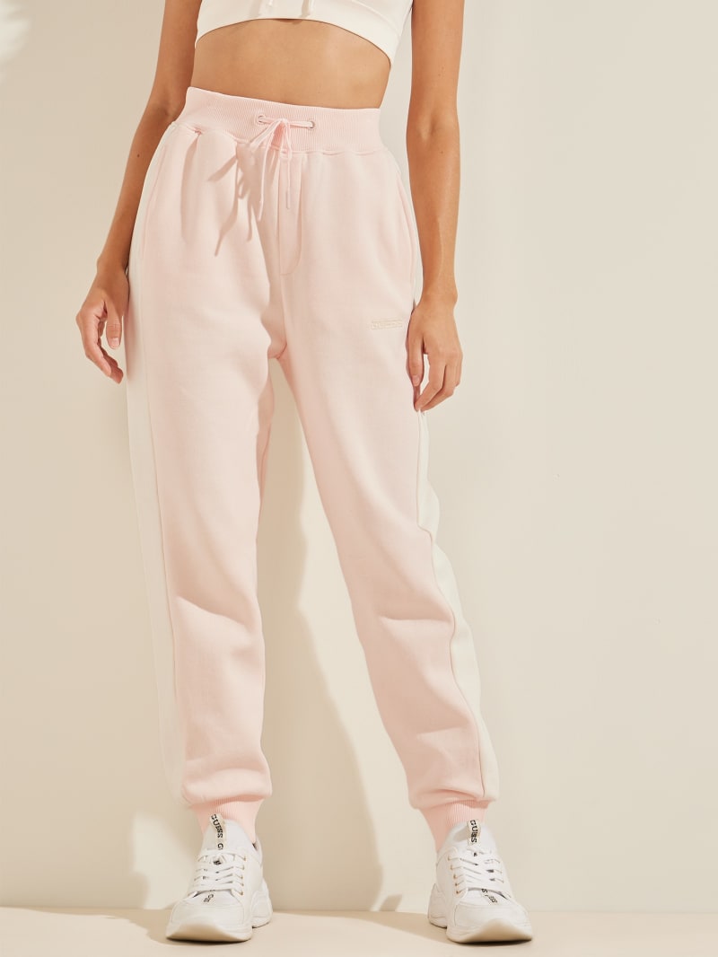 Guess Eco Annetta Contrast Joggers Women's Pants Rose | 3217-UDYHK