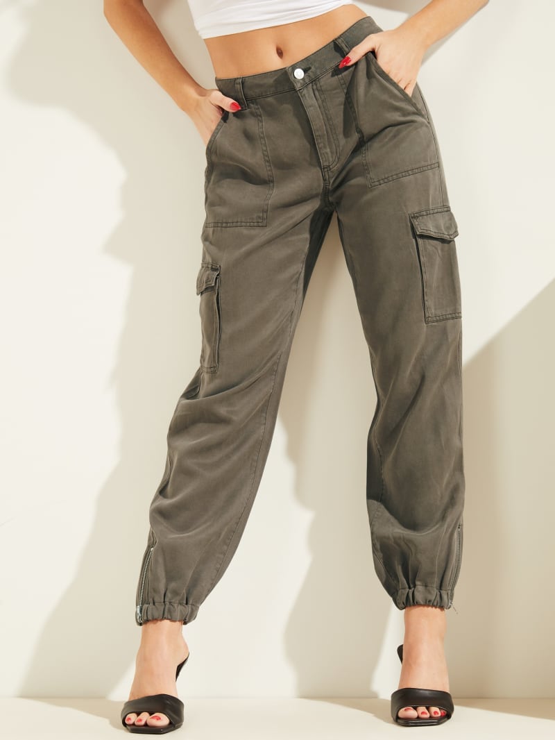 Guess Eco Bowie Cargo Chino Women's Pants Dark Grey | 4379-KSNYB