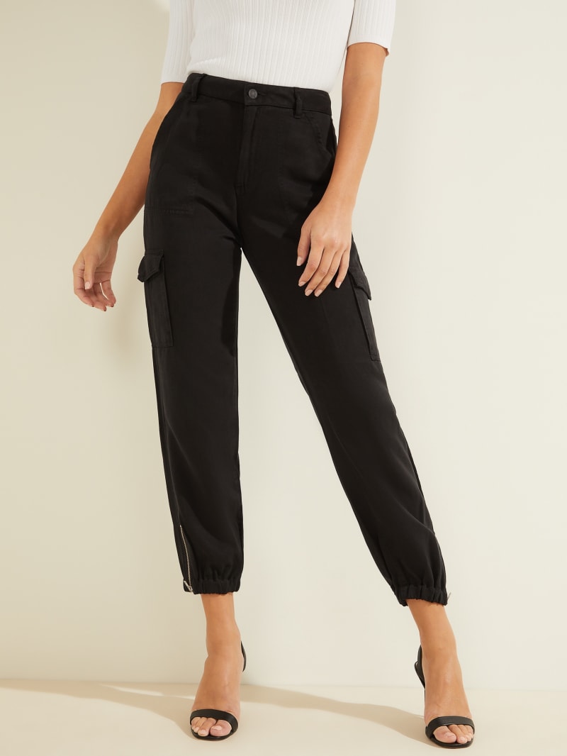 Guess Eco Bowie Cargo Chino Women's Pants Black | 9371-MBTDO