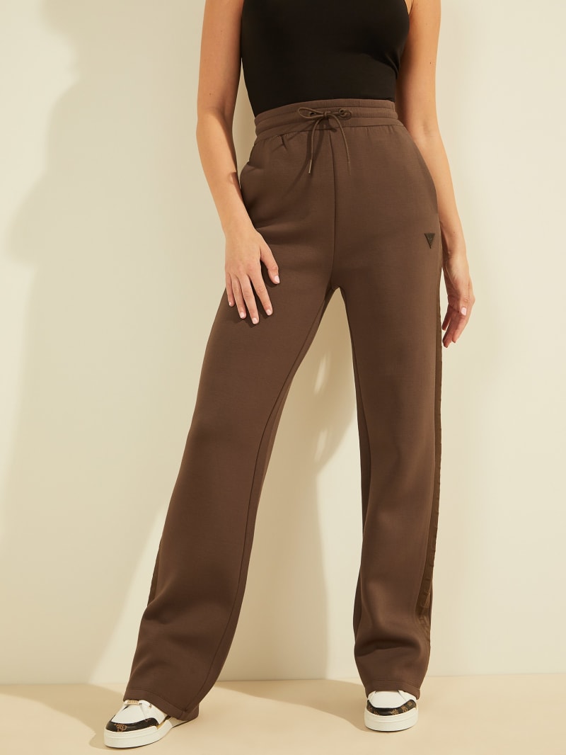 Guess Eco Brenda Wide-Legs Women's Pants Chocolate | 0576-HEKBF