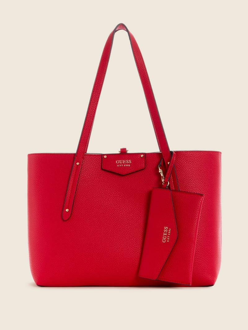 Guess Eco Brenton Women's Tote Bags Red | 5423-NTOAH