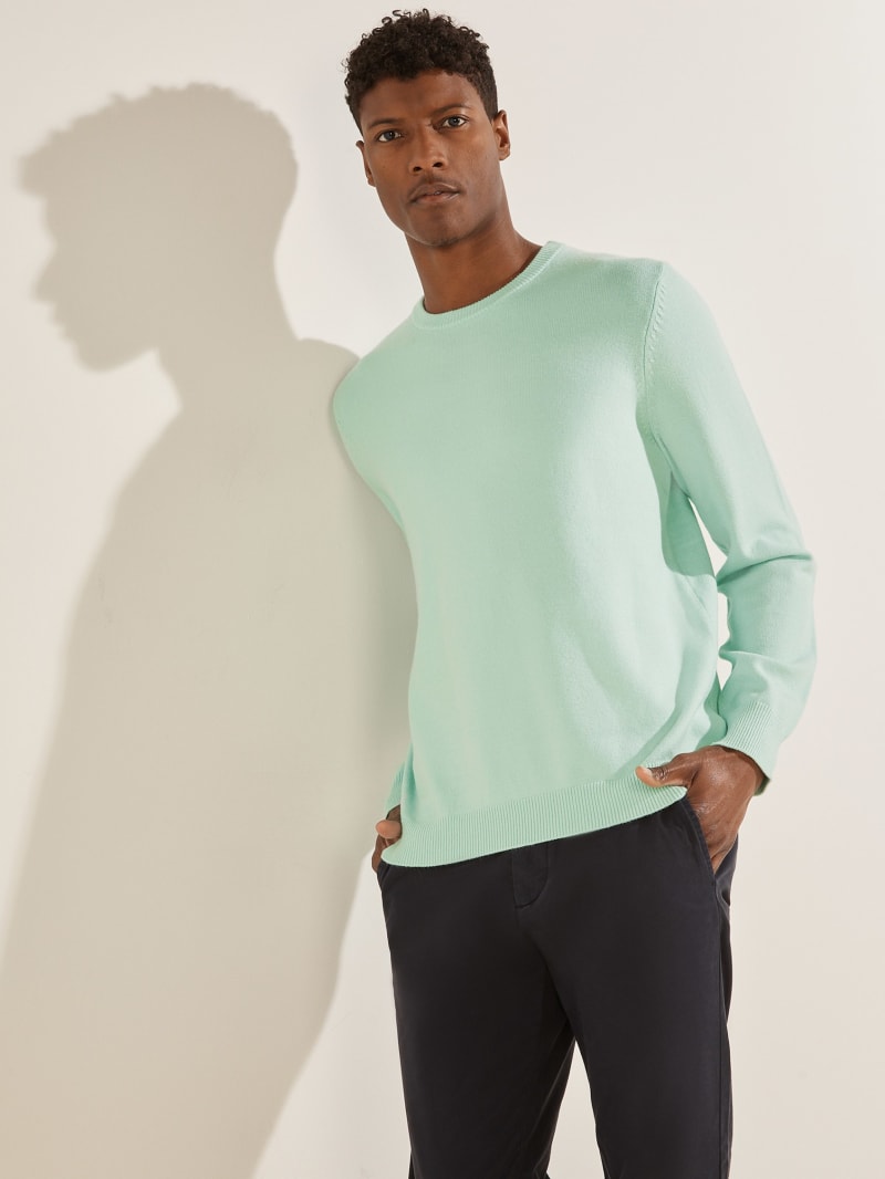 Guess Eco Liam Crew Men's Sweaters Mint | 0196-FEPBR