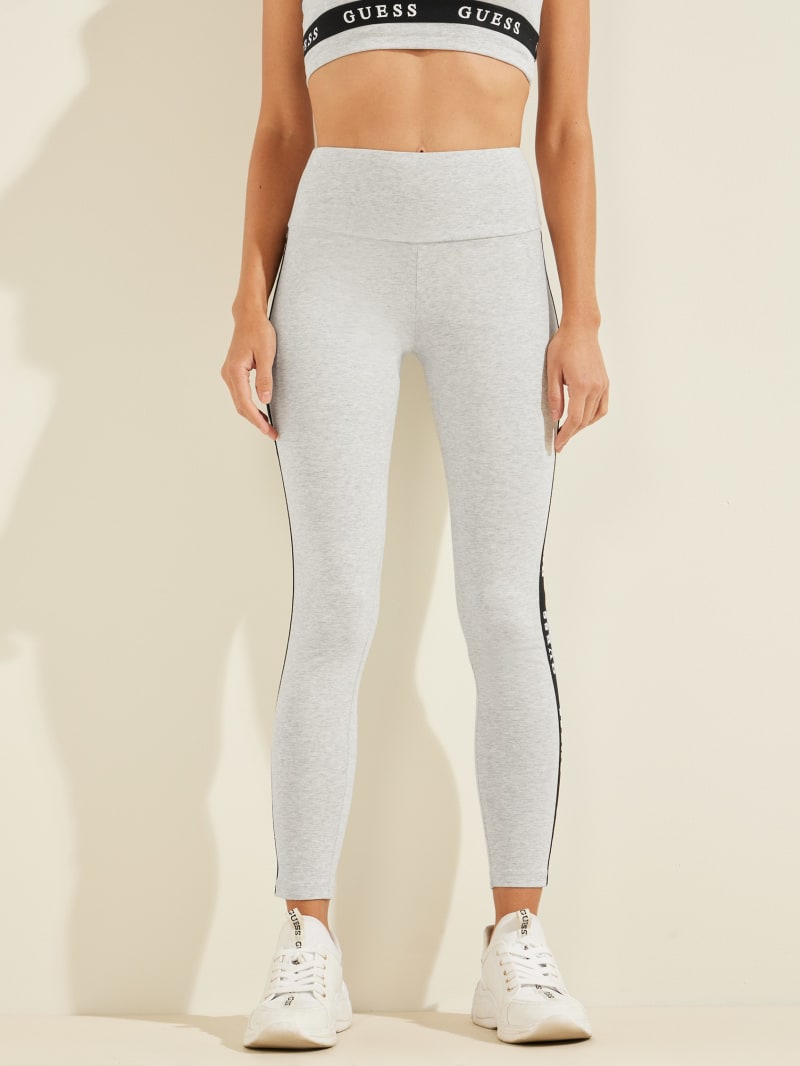 Guess Eco Logo Tape Leggings Women's Pants Grey | 5146-EHKBU