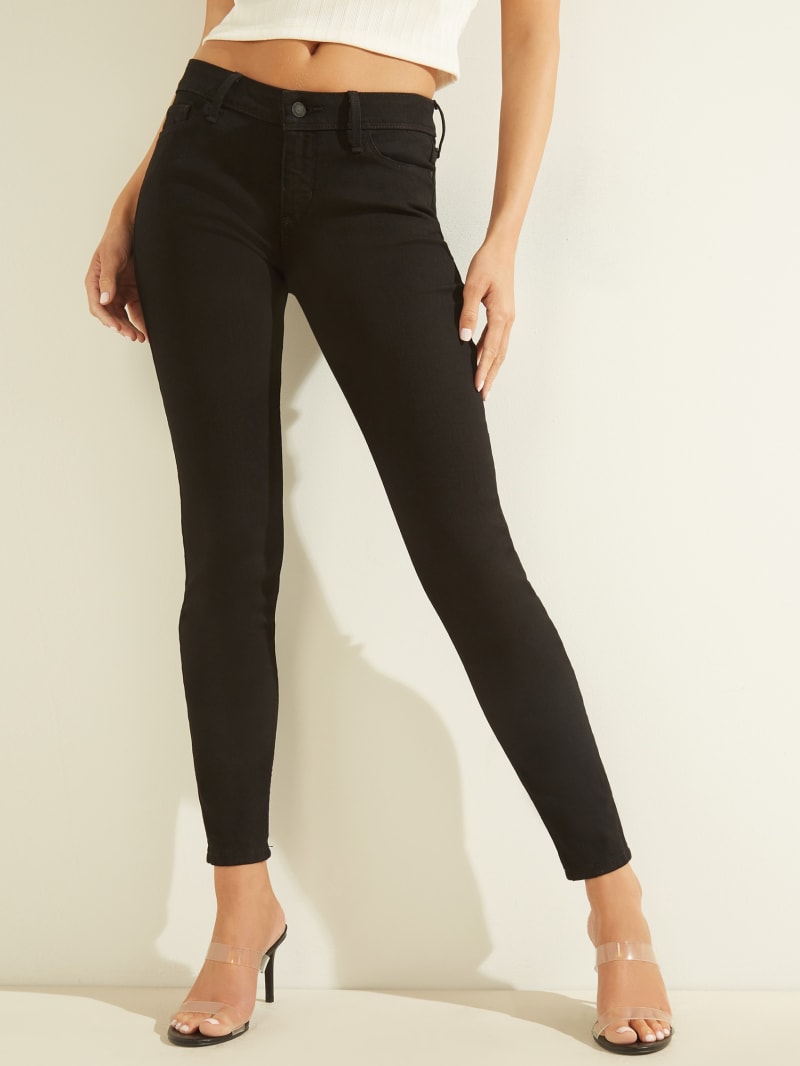 Guess Eco Low-Rise Power Skinny Women's Pants Black | 9108-SRVQM