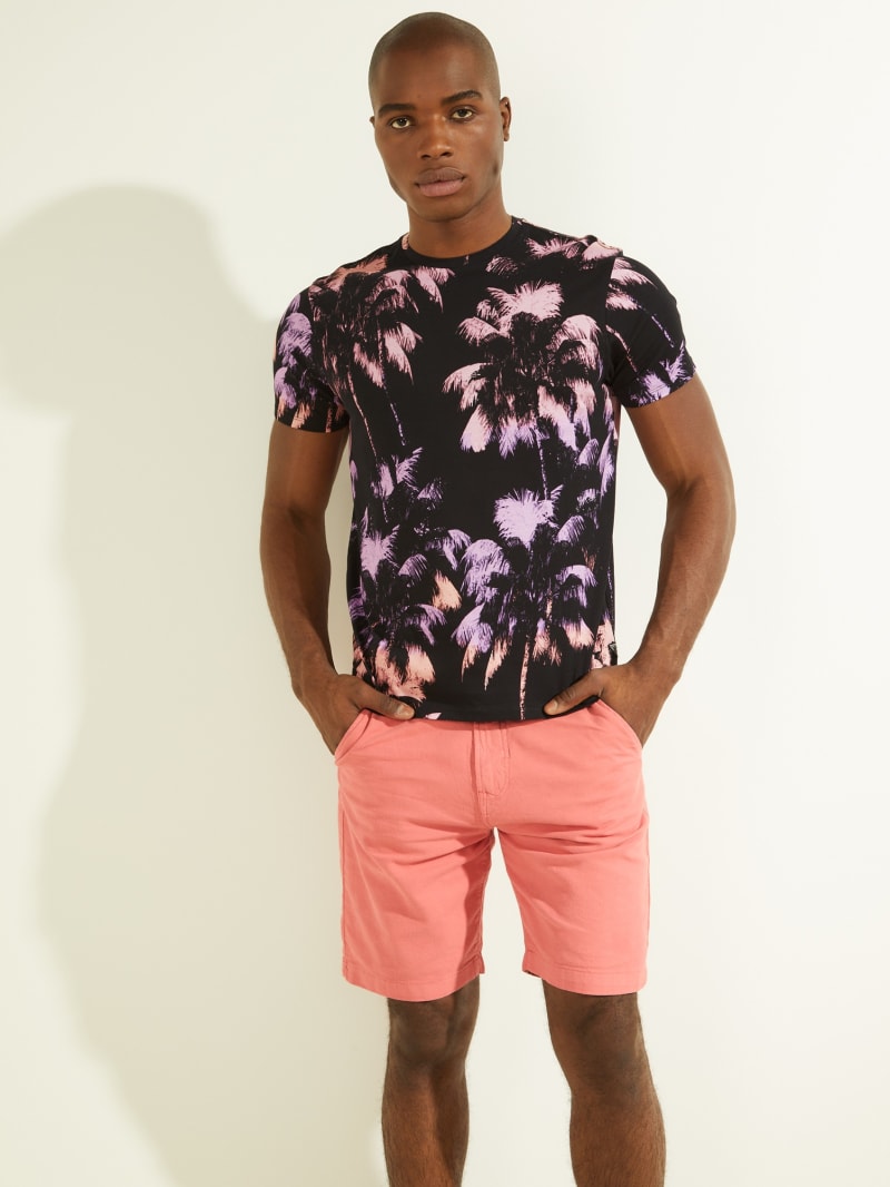 Guess Eco Ombre Palm Print Tee Men's T Shirts Multicolor | 2815-CXBMR