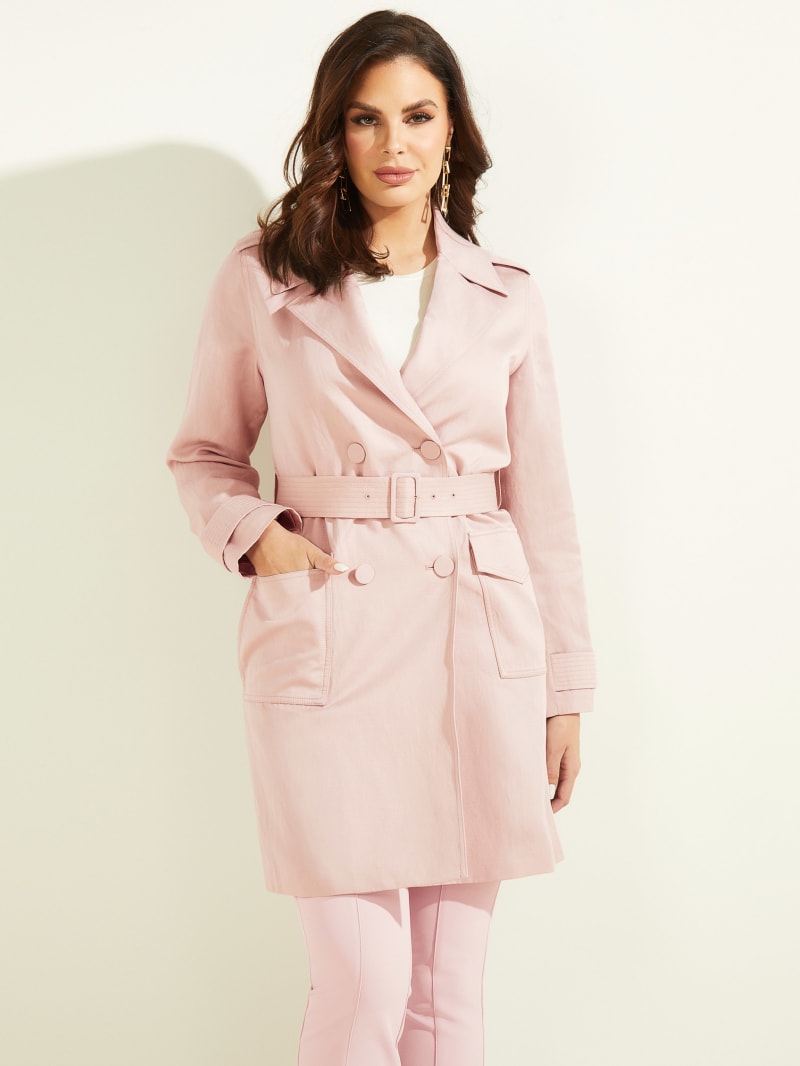 Guess Eco Portland Trench Women's Jackets Pink | 4208-RKOFD