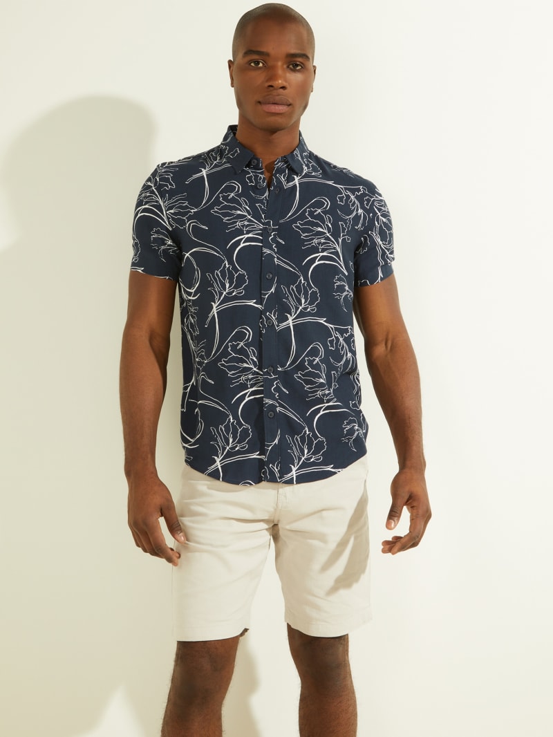 Guess Eco Rayon Pacific Floral Men's Shirts Multicolor | 9086-FOMXB