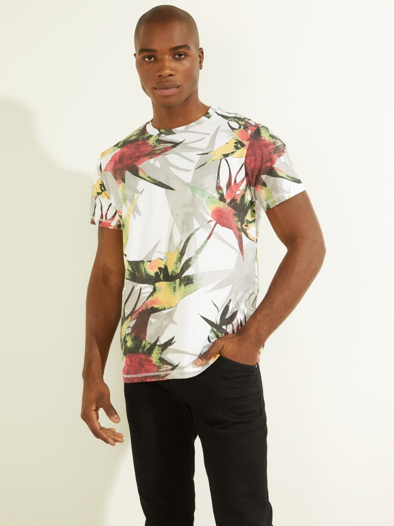 Guess Eco Strely Tee Men's T Shirts Flower | 2461-RTVIM