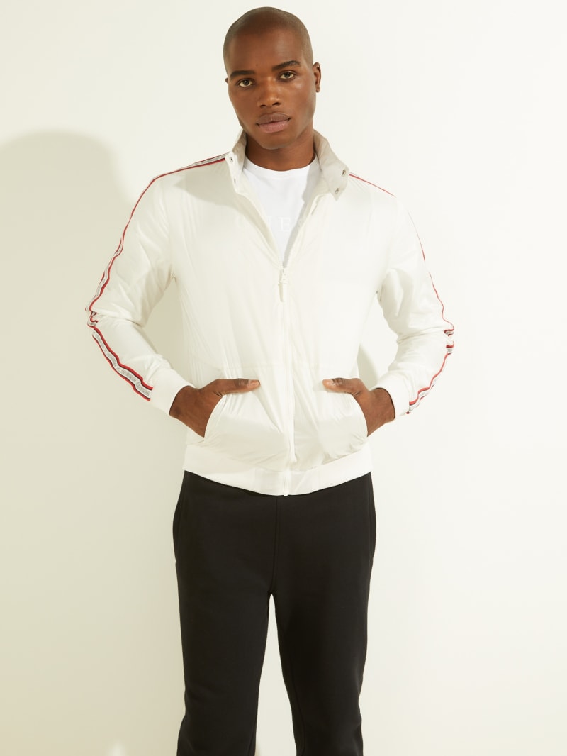 Guess Edward Windbreaker Men's Jackets White | 4103-VJSLW